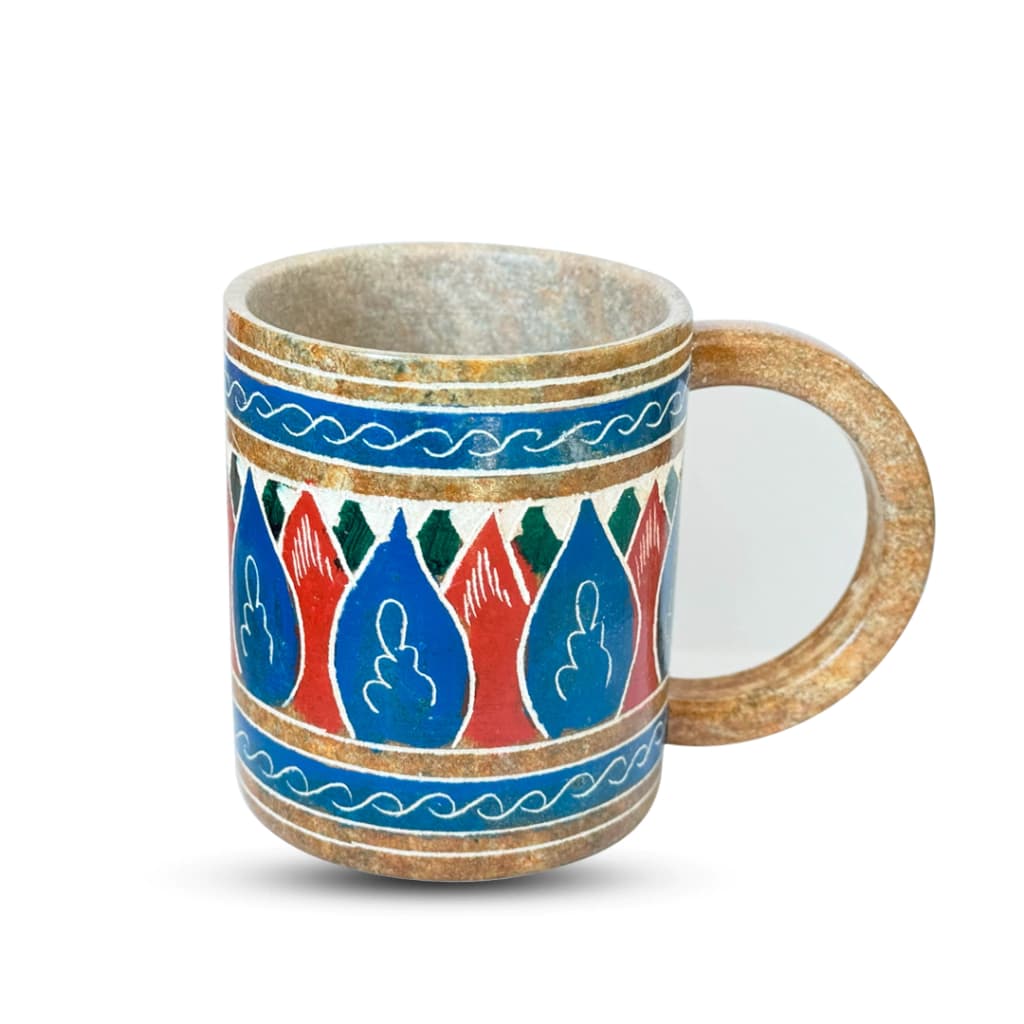 Caneca de 250ml Bordada De Pedra Sabão