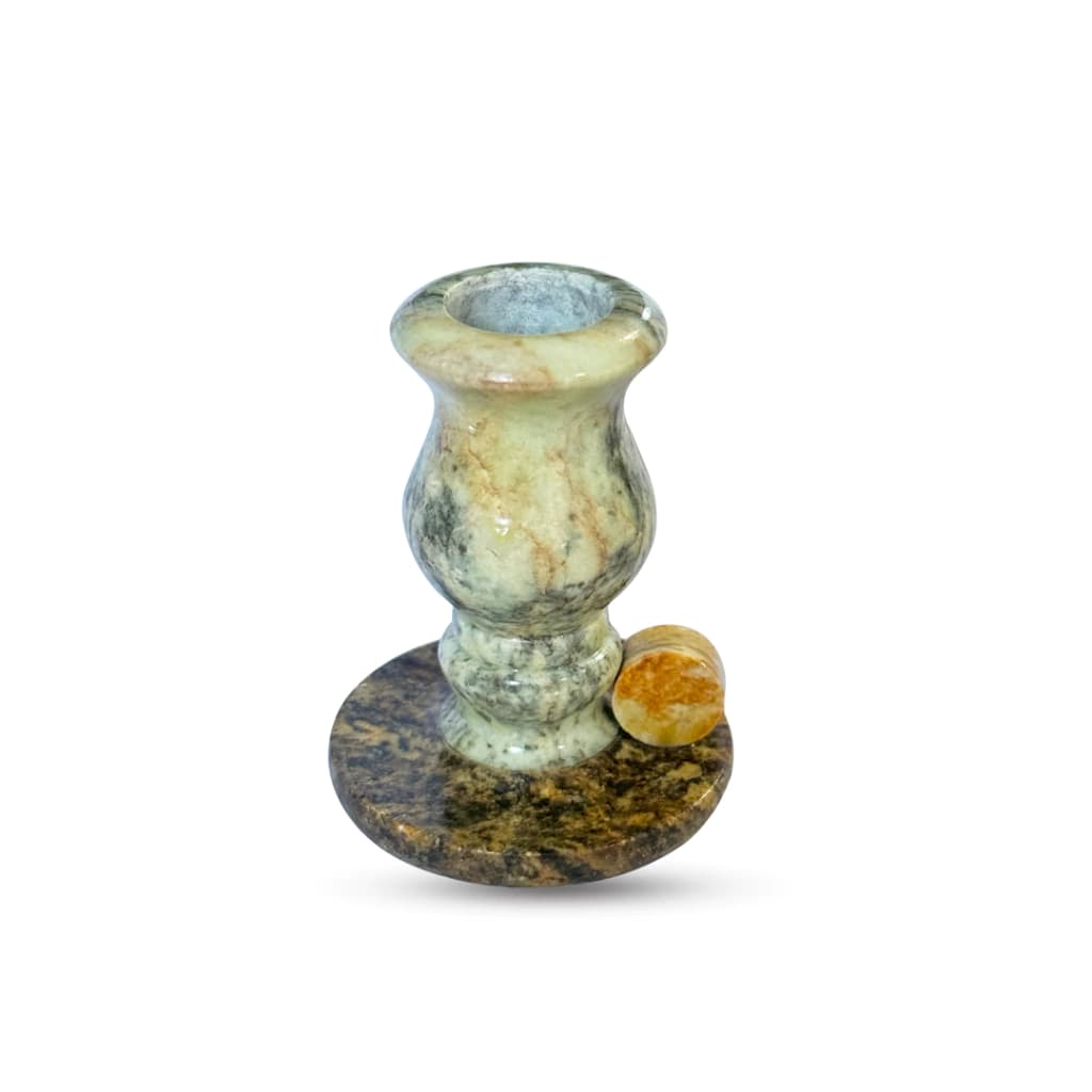 Castiçal Elegante De Pedra Sabão 6,5 cm
