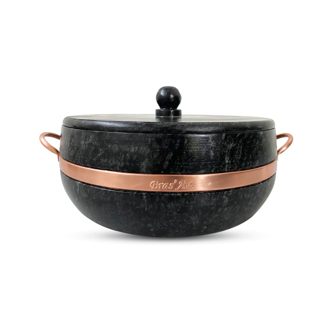 Panela Grande Sinha Caldeirão 11 litros De Pedra Sabão