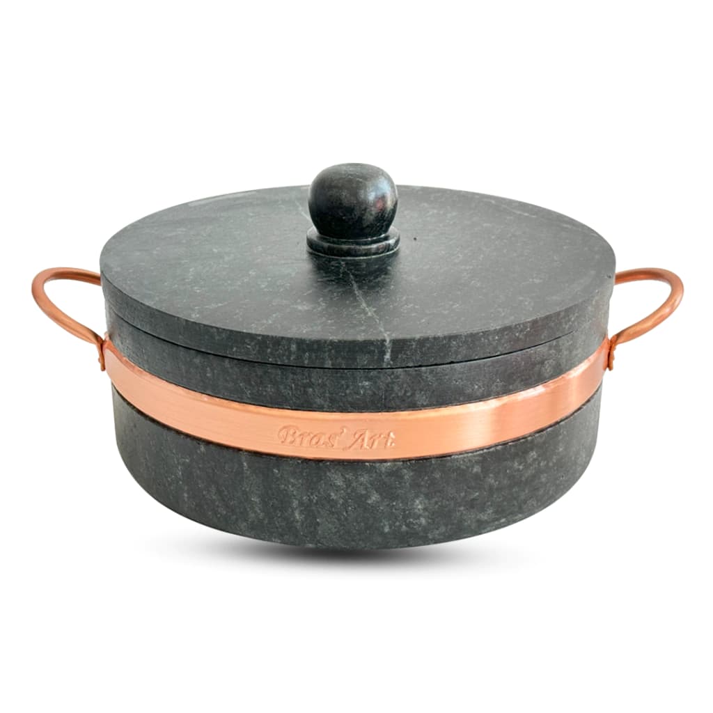 Panela De Pedra Sabão Reto 3 Litros