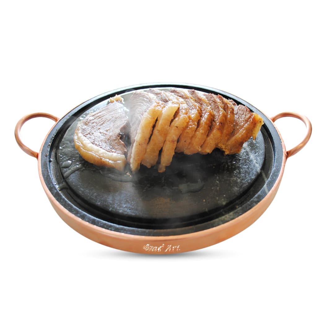 Chapa De Pedra Sabão 31 cm Para Grelhar Carnes Peixes E Legumes