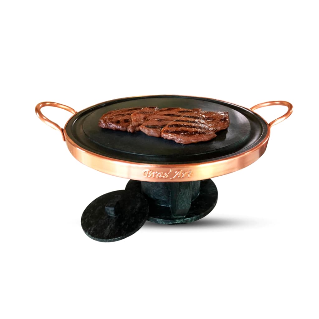 Fondue de Pedra Sabão 31 cm Para Grelhar Carnes