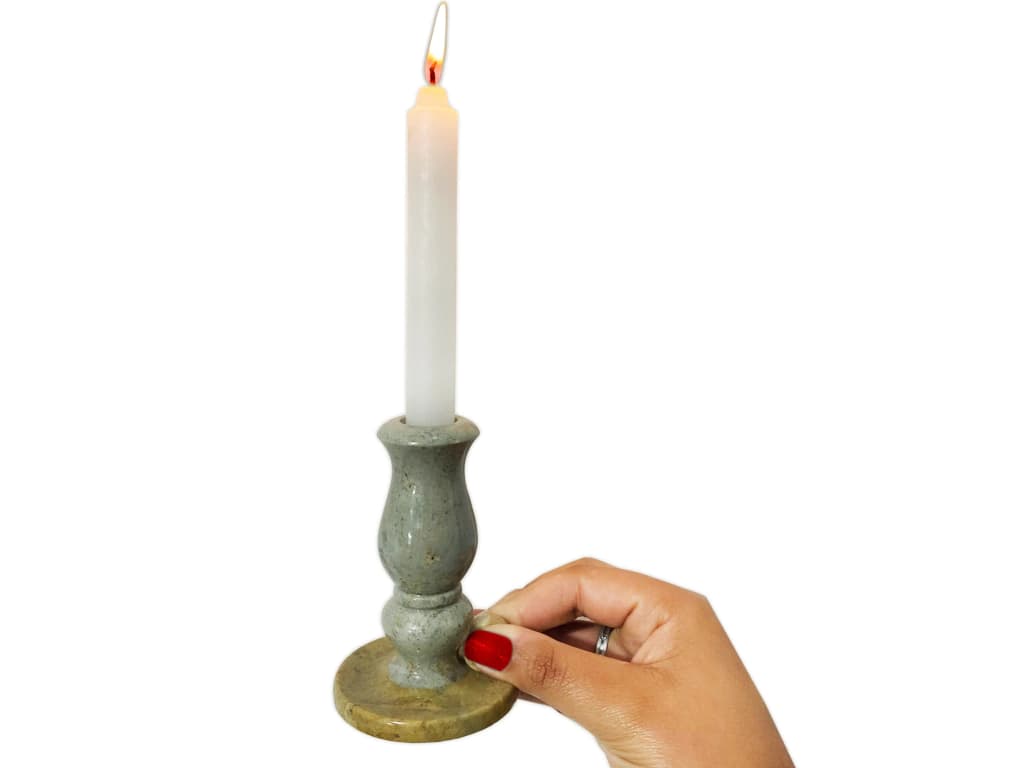 Castiçal Elegante De Pedra Sabão 10 cm